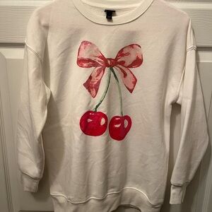 Girl’s Art Class by Target cherry bow sweatshirt